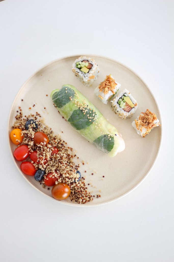 végétarisme beautyarchi sushi rouleau de printemps salade de quinoa