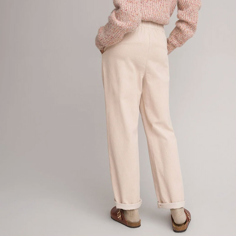 couleur oatmeal pantalon la redoute en velours beige
